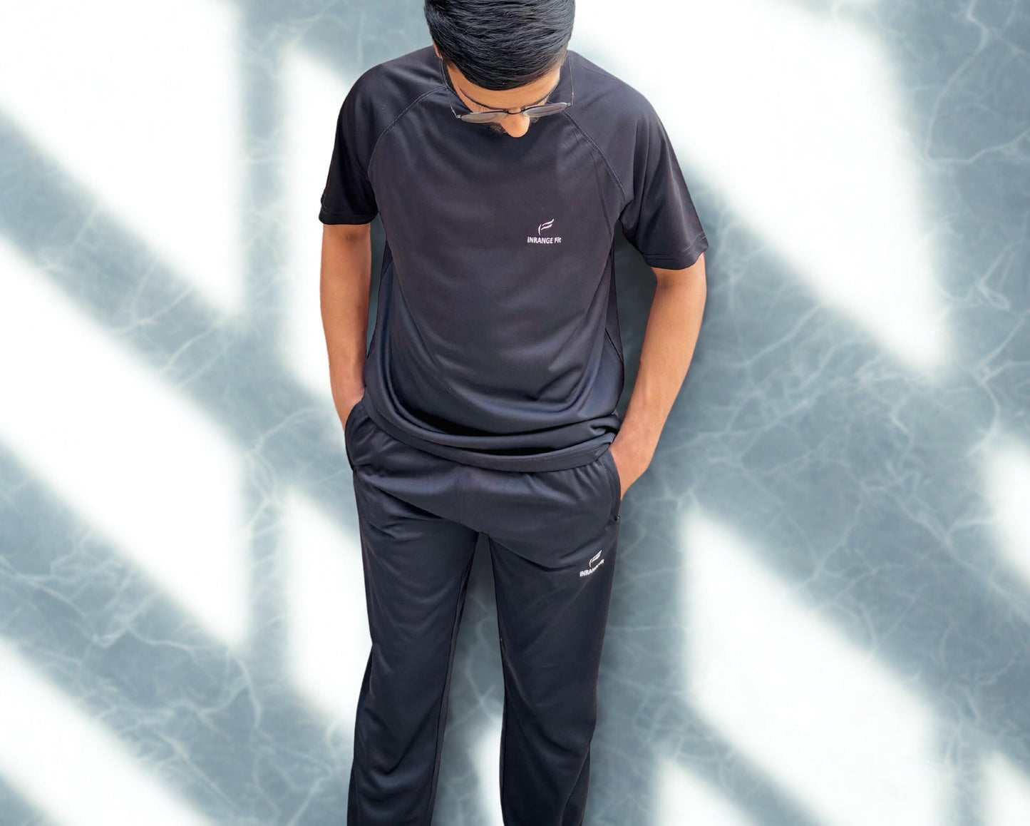 Lightweight Microfiber Track Suit Black– Summer Comfort