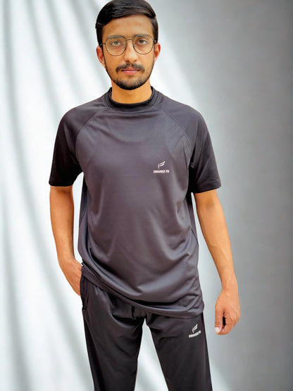 Lightweight Microfiber Track Suit Black– Summer Comfort
